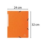 Chemise à élastique sans rabat carte lustrée 400gm2 - A4 - Orange EXACOMPTA