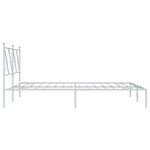 vidaXL Cadre de lit métal sans matelas et tête de lit blanc 160x200 cm