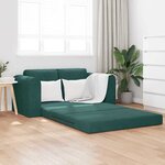 vidaXL Canapé-Lit Vert foncé 148 x 71 x 83 cm Velours