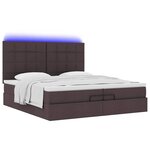 VidaXL Cadre de lit ottoman avec matelas marron foncé 200x200 cm tissu