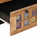 vidaXL Buffet Naturel 60 x 33 x 75 cm Bois de mangue massif