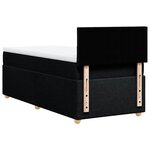 vidaXL Sommier à lattes de lit avec matelas Noir 90x200 cm Tissu