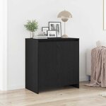 vidaXL Buffet Chêne noir 70x41x75 cm Bois d'ingénierie