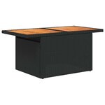 vidaXL Salon de jardin 5 Pièces avec coussins noir résine tressée