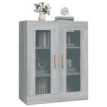 vidaXL Armoire murale suspendue Sonoma gris 69 5x34x90 cm