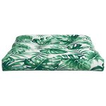 vidaXL Coussin de palette motif de feuilles 80x80x12 cm tissu