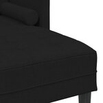 vidaXL Canapé 2 pièces avec coussins en tissu noir