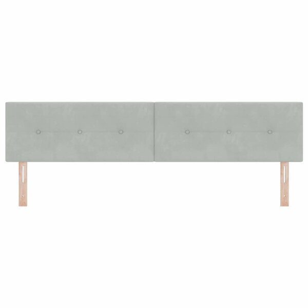 vidaXL Tête de lit Montage mural Gris clair 200 cm Velours