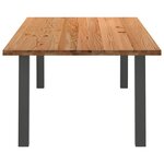 vidaXL Table à manger marron clair bois de chêne massif rectangulaire