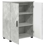 vidaXL Cabinet de salle de bain avec porte Gris béton 60 x 35 x 80 cm