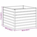 vidaXL Jardinière surélevée Marron Clair 100 x 100 x 77 cm