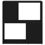 vidaXL Centre de divertissement Noir 60 x 24 x 63 cm Bois d'ingénierie