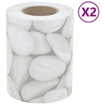 vidaXL Écrans d'intimités de jardin 2 Pièces aspect gravier de marbre PVC
