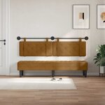 vidaXL Tête de lit suspendue Marron Velours