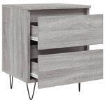 vidaXL Table de chevet sonoma gris 40x35x50 cm bois d’ingénierie