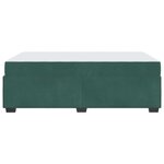 vidaXL Cadre de lit avec matelas Vert foncé 120 x 200 cm tissu