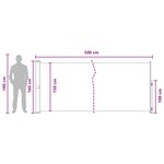 vidaXL Store latéral rétractable 160 x 500 cm Polyester Rectangulaire