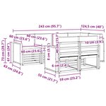 vidaXL Ensemble de canapés d'extérieur 6 pc Naturel et Crème