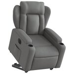 vidaXL Fauteuil inclinable électrique gris foncé tissu