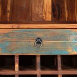 vidaXL Casier à bouteilles 50 x 40 x 180 cm Bois de manguier massif