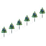 vidaXL Arbres d'allée de Noël 6 Pièces avec LED multicolores 45 cm PVC