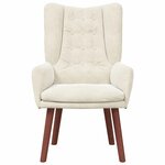 vidaXL Fauteuil relaxant Crème 63 x 67 x 94 cm Velours