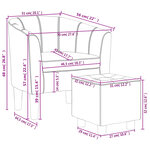 vidaXL Fauteuil avec repose-pied rouge similicuir