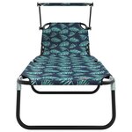 vidaXL Chaise longue pliante Multicolore 190 x 57 x 81 cm oxford