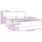 vidaXL Cadre de lit Gris Sonoma 200 x 200 cm Bois d'ingénierie