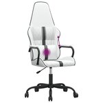 vidaXL Chaise de jeu de massage Noir et blanc Similicuir
