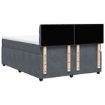 vidaXL Sommier à lattes de lit et matelas Gris foncé 140x190cm Velours