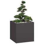 vidaXL Jardinière noir 80x80x80 cm acier