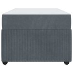 vidaXL Cadre de lit avec matelas Gris foncé 100 x 200 cm tissu