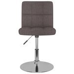 vidaXL Tabouret de bar pivotant Taupe Tissu