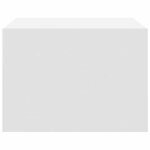 vidaXL Tables de chevet murales avec lumières LED 2 Pièces blanc