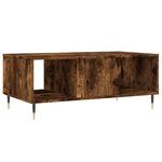 vidaXL Table basse Chêne fumé 90x50x36 5 cm Bois d'ingénierie