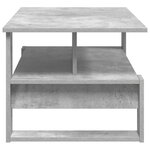 vidaXL Table basse Gris béton 90 x 50 x 40 cm Bois d'ingénierie