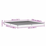 vidaXL Cadre de lit surélevé Blanc 200 x 220 cm Bois de pin massif