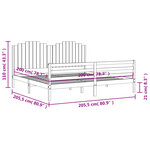 vidaXL Cadre de lit sans matelas 200x200 cm bois massif