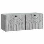 vidaXL Meuble TV mural Sonoma gris 78 5 x 31 x 30 cm Bois d'ingénierie