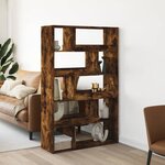 vidaXL Bibliothèque chêne fumé 100x33x156 5 cm bois d'ingénierie