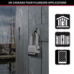 Cadenas haute sécurité M176EURDLH - Zinc - Anse XL - Extérieur
