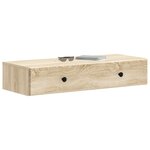 vidaXL Table d'appoint murale Chêne Sonoma 87 5 x 34 5 x 17 cm