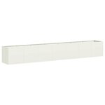 vidaXL Jardinière blanc 280x40x40 cm acier laminé à froid