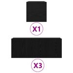 vidaXL Ensemble meuble TV Montage mural Chêne noir Bois d'ingénierie