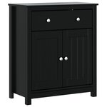 vidaXL Armoire de salle de bain BERG noir 69 5x34x80 cm pin massif