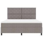 vidaXL Lit à ressorts avec matelas Taupe 180 x 200 cm tissu