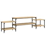 vidaXL Meuble TV chêne sonoma 197x35x52 cm bois d'ingénierie