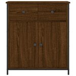 vidaXL Buffet chêne marron 70x30x80 cm bois d'ingénierie