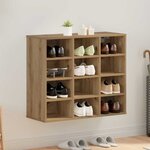 vidaXL Cabinet à chaussures Chêne artisanal 77 5 x 30 x 67 cm